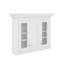 Armoire à pharmacie de 35 po avec miroir, 5 tablettes fermées et réglables, armoire de rangement murale avec portes en verre