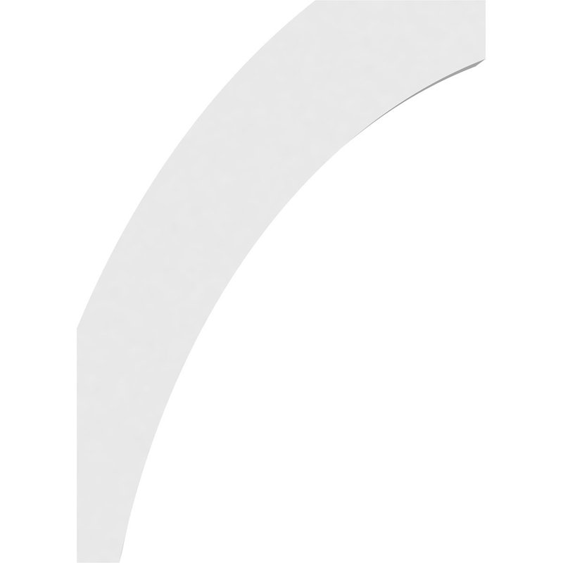 3"W x 16"D x 22"H Standard Thorton Architectural Grade PVC Knee Brace, 22"H x 3"W x 16"D