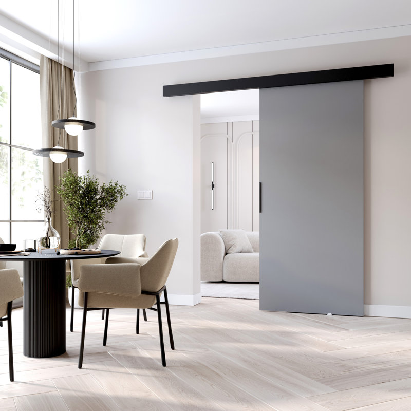 Sliding Door Prim A, Interior Door, Grey/Black, 76cm x 205cm