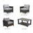 Umeh 4 - Person Modular Patio Conversation Set with Cushions