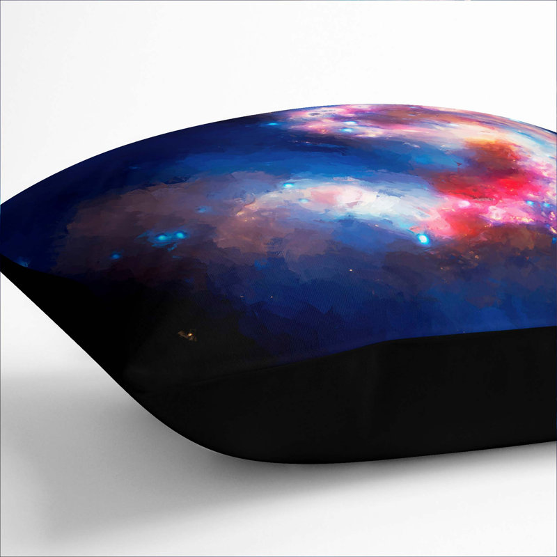 Universe Vol.25 Cushion with Filling, 55cm H x 55cm W x 20cm D, Black