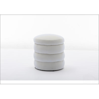 Soft Velvet  Round Ottoman Comfortable choice, multiple functions, classic design, and cozy corners Footrest Stool