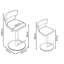 Naumann Swivel Upholstered Adjustable Height Counter Stool with Metal Frame-42253266