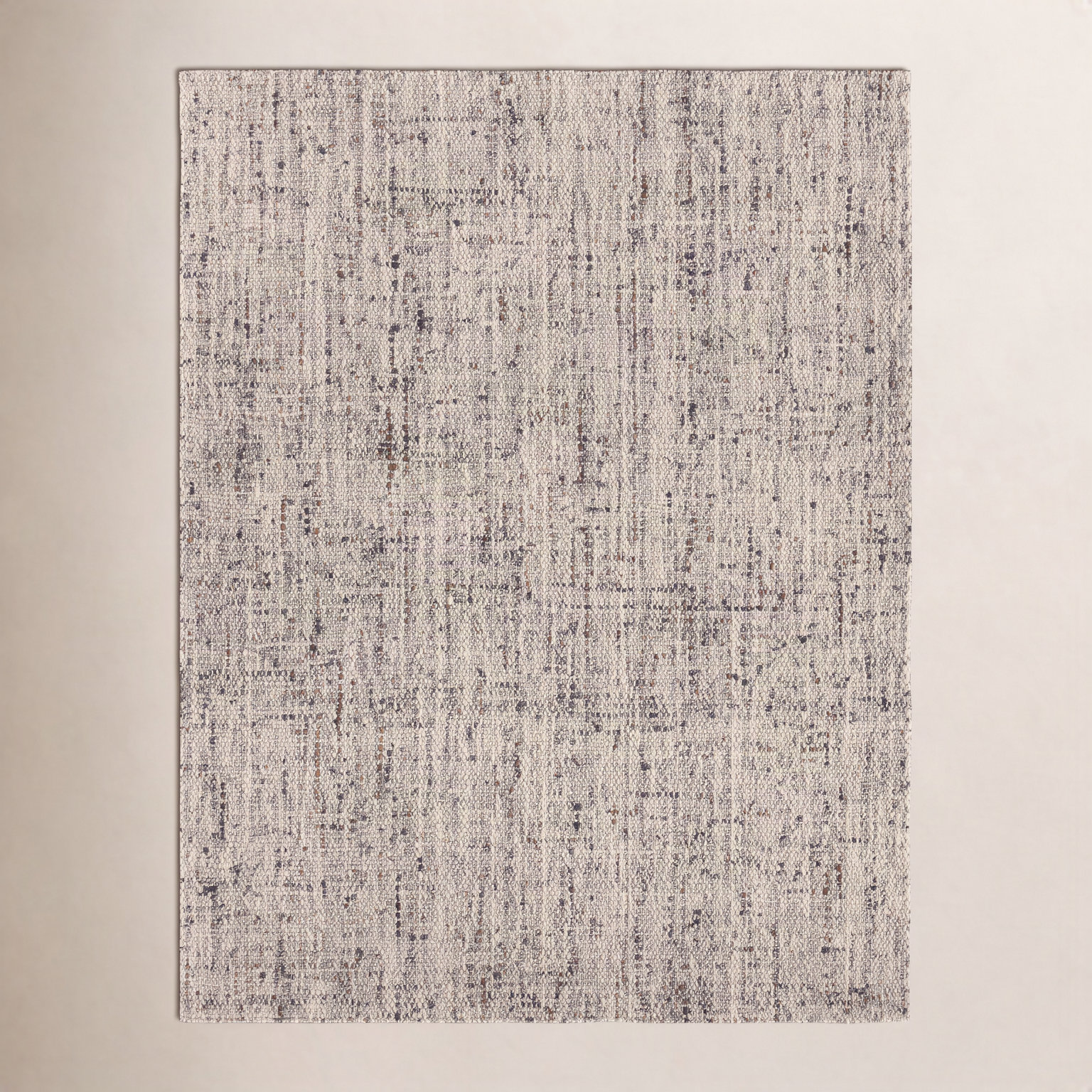 Elya Gray Hand-Woven Wool Rug, Rectangle 6' x 9'