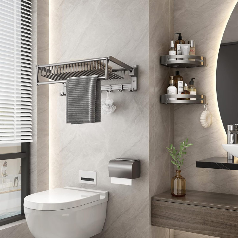 Porte-serviettes mural pliable Minah