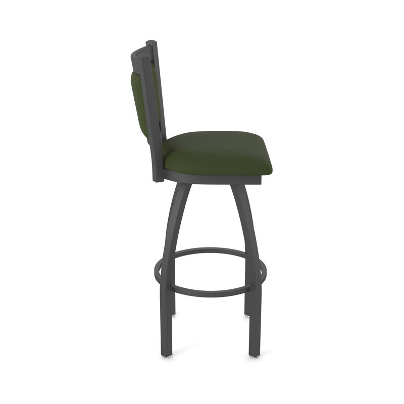 Tabouret pivotant Hadleigh, Tabouret de comptoir (siège d'une hauteur de 25 p, Vinyle - pin Canter, Étain