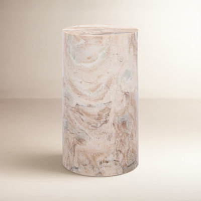 11" Genuine Marble End Table