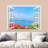 Natural Scenery View From White Window Wall Mural