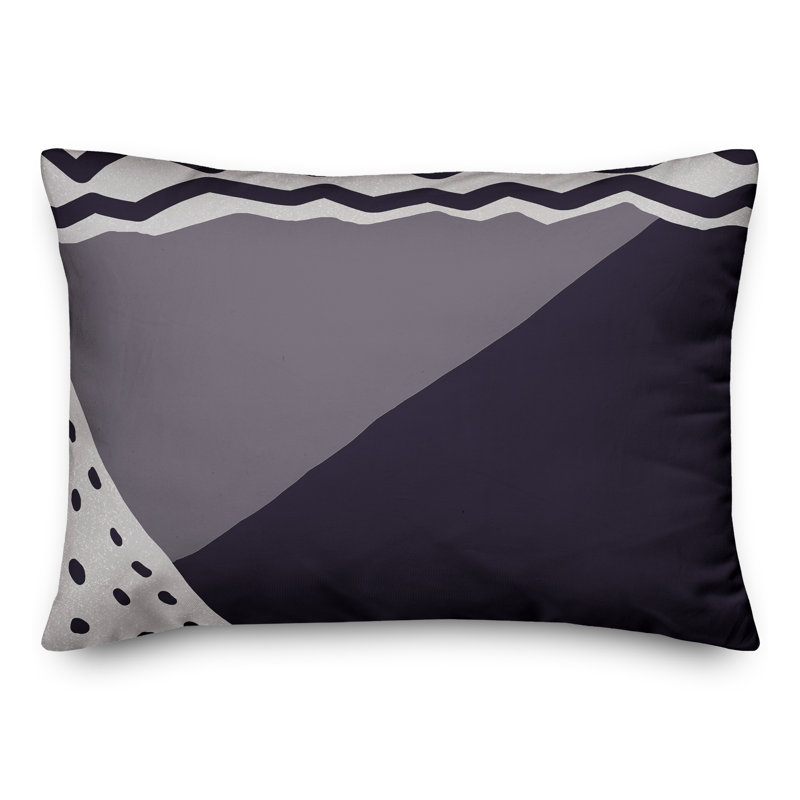 Coussin lombaire intérieur / extérieur abstrait, Bleu marine