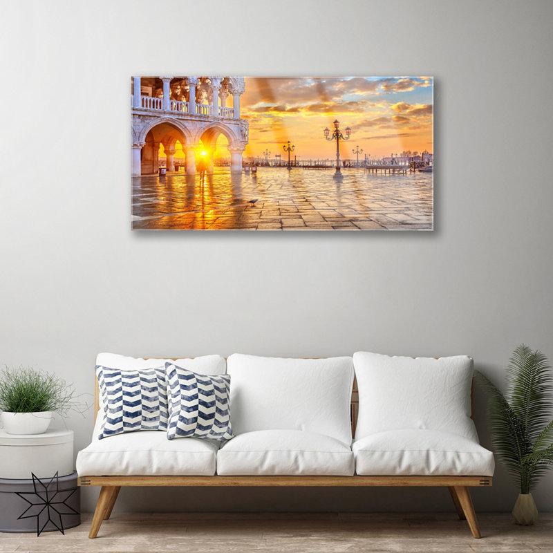 Architecture Place Sun - No Frame Print on Glass