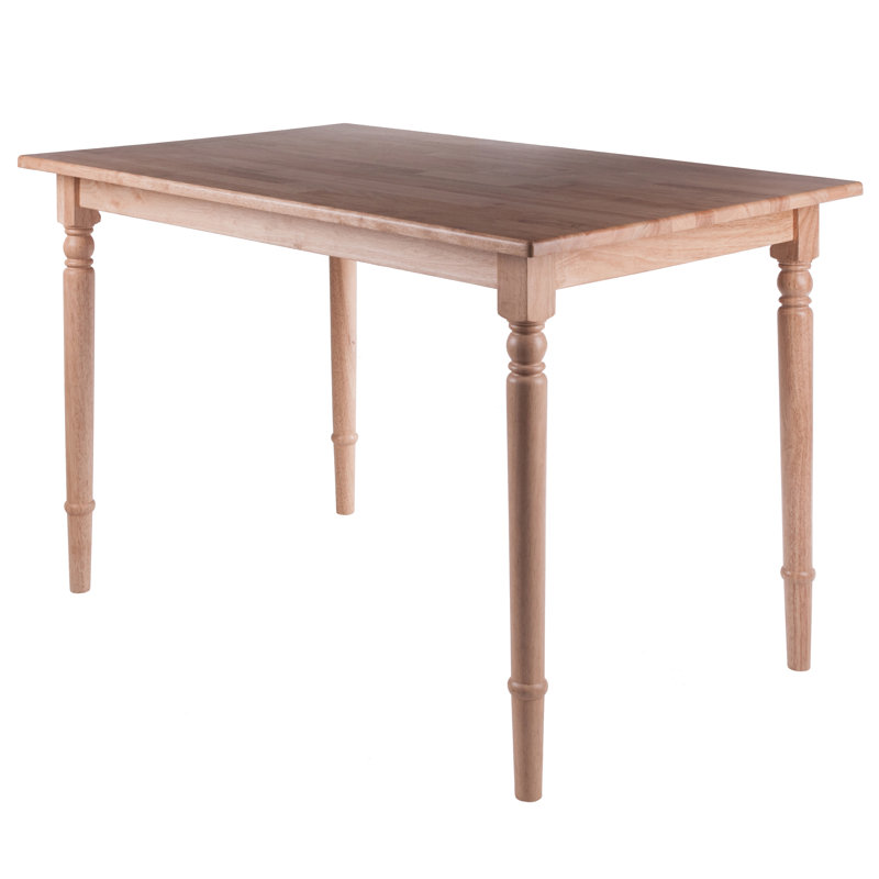 Annissa Dining Table with Solid Wood in Brown Finish, 29.9" H X 47" W X 29.25" D