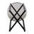 Modern Side Table with Glass Top - Metal End Table for Living Room or Bedroom, Small Accent Table
