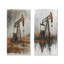 Ensemble de 2 pièces d'art gris et gris d'hiver-810276645-810276646