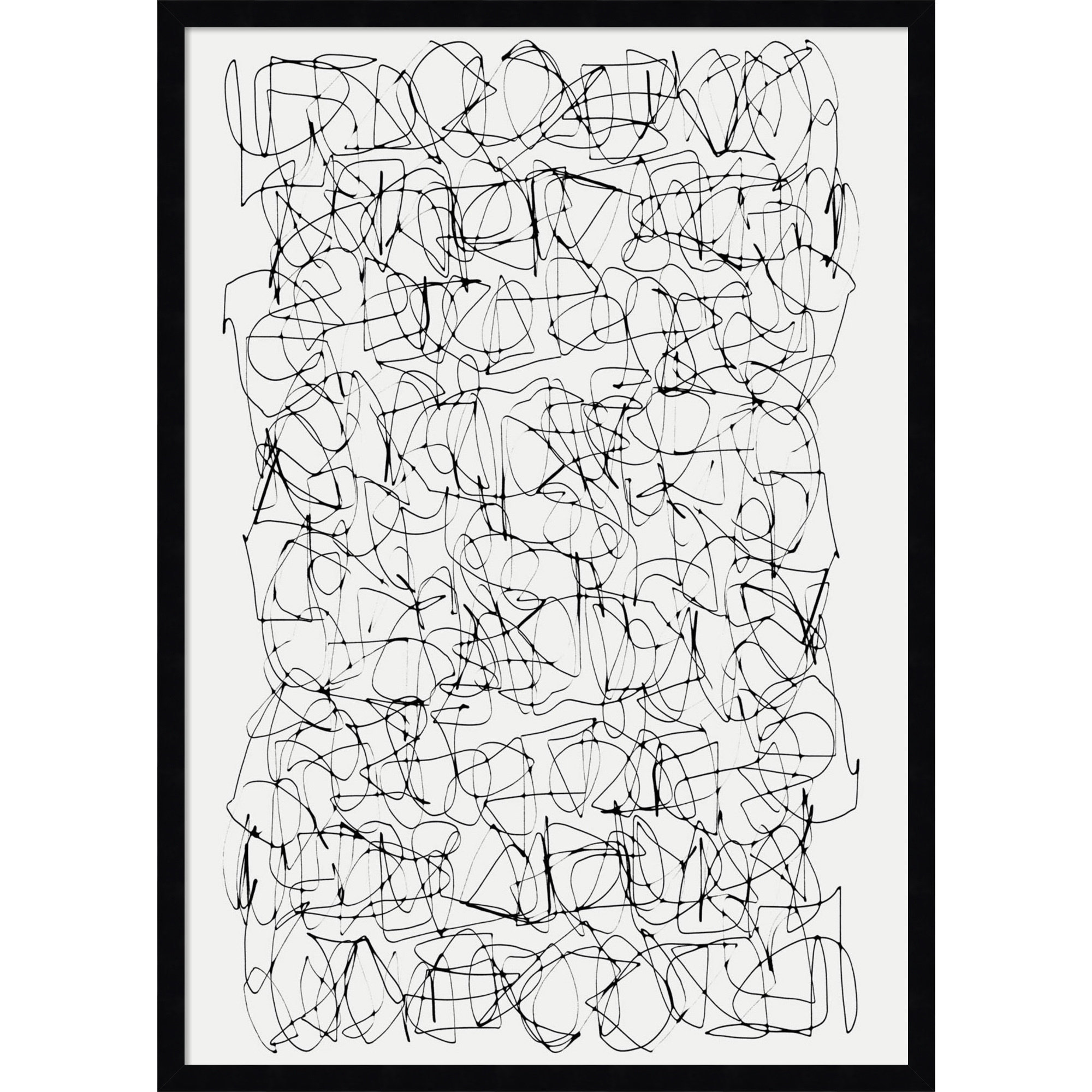 Circuitry by Dan Hobday, Black, 33" H X 24" W