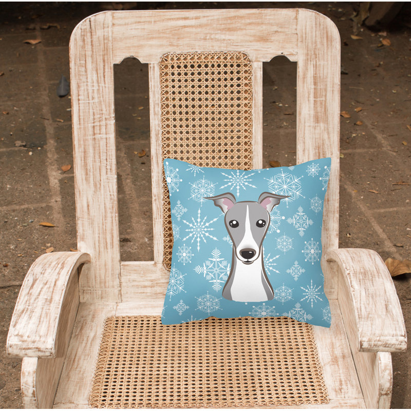  Coussin Snowflake Italian Greyhound 14 "