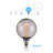 LED Dimmable G125 Globe Edison Bulbs, Virtual Filament Vintage Decorative Bulb, E26 Medium Base, Smoke Gray-122936798