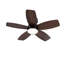 Ventilateur de plafond avec bois massif noir et noyer foncé, commande à distance et flux d'air saisonnier, moteur à courant continu