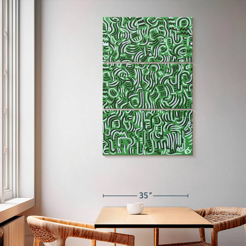 Graffiti vert jungle, H 65 po x l 42 po