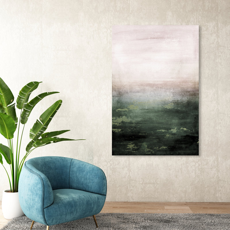 «Abstract Mossy Sailing», reproduction d'impression, H 54 po x l 36 po x P 1,5 po, Toile tendue