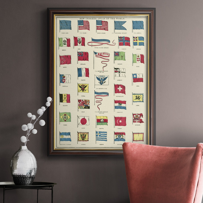 " Flags Of All Nations I ", 20" H x 16" W x 2.5" D