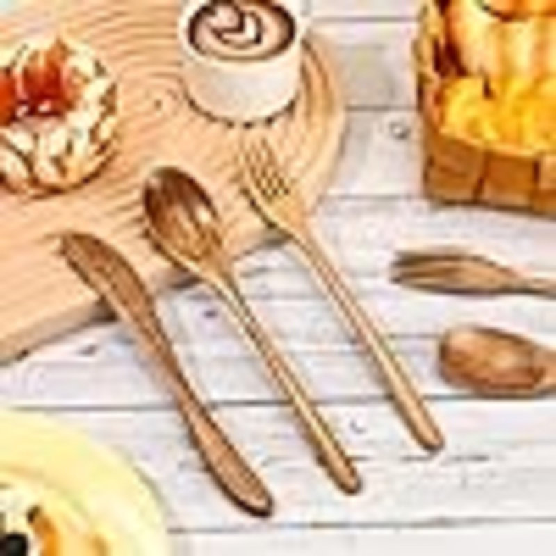 Ensemble d'ustensiles en bois pour manger 12 pièces 12 pièces, Bois d'acacia