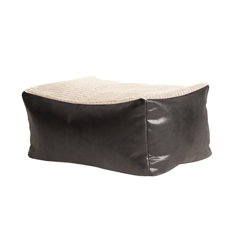 Refillable Classic Bean Bag, Stone / Black