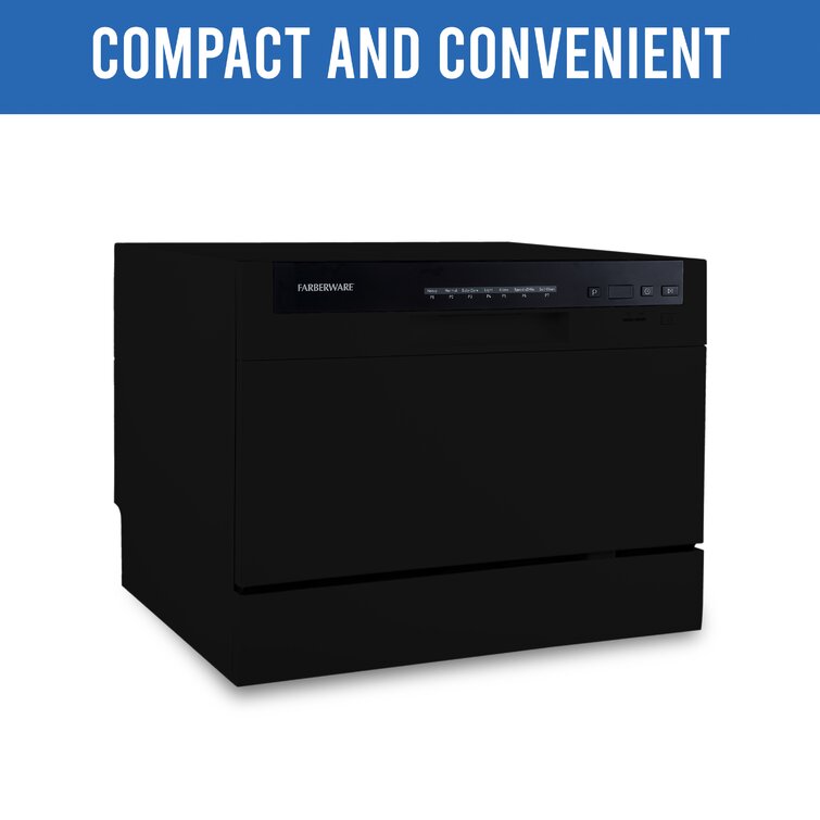 Farberware 62 dBA Countertop Digital Control Dishwasher & Reviews