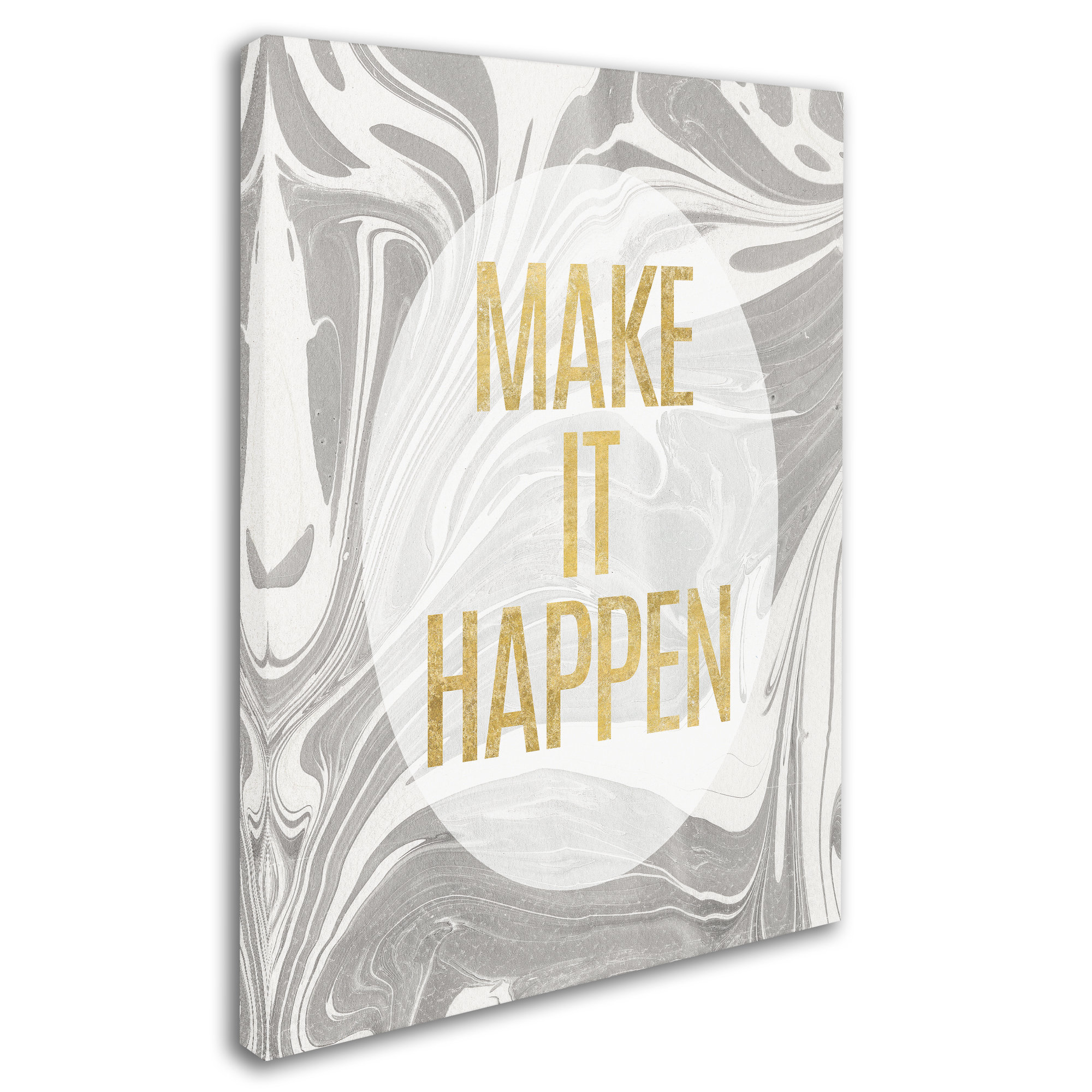 East Urban Home 'Let's Go for the Gold I' Textual Art on Wrapped Canvas ...
