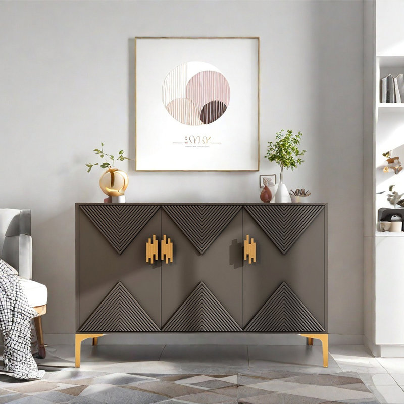 Buffet de luxe moderne et minimaliste, Gris foncé