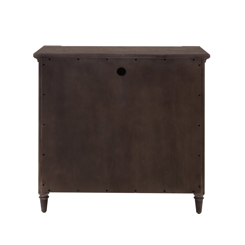Revival Row Brown 3-Drawer Bachelor's Chest with Antique Copper Hardware