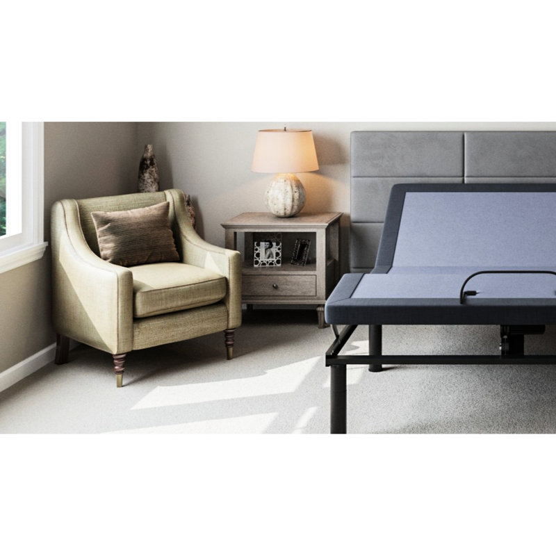 Base de lit très grand réglable Os2 - Position de la tête et des pieds réglable, mémoire programmable, télécommande sans fil, capacité de 850 lb, contrôle du flash intégré, 31 pieds avec et changements, 850 lb, pied de la main