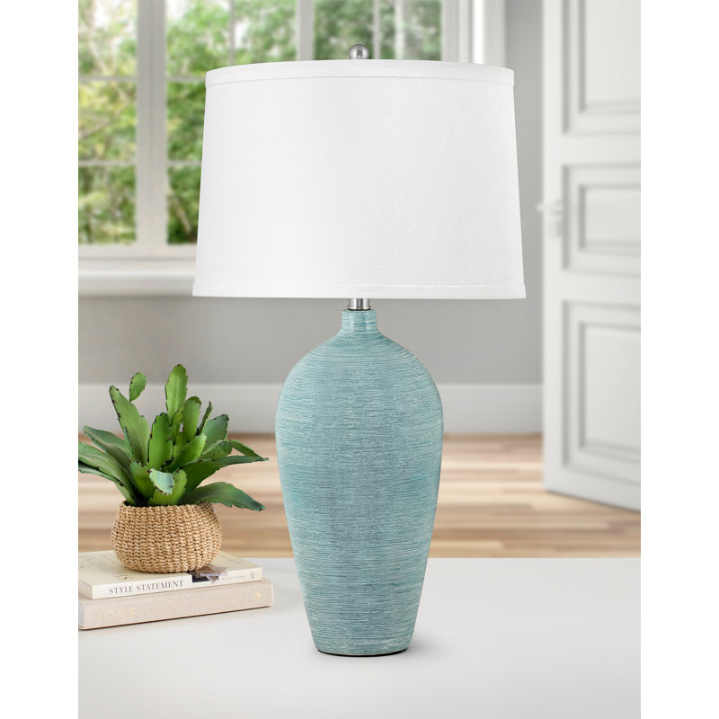 Monza 28 in. Ceramic Table Lamp, Spun Blue