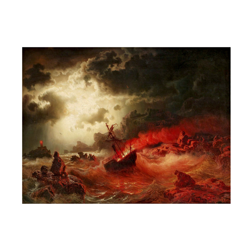 Marcus Jules Storms At Sea Canvas Art, 24" H x 32" W