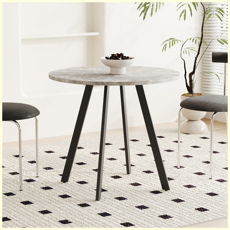 Modern minimalist circular dining table
