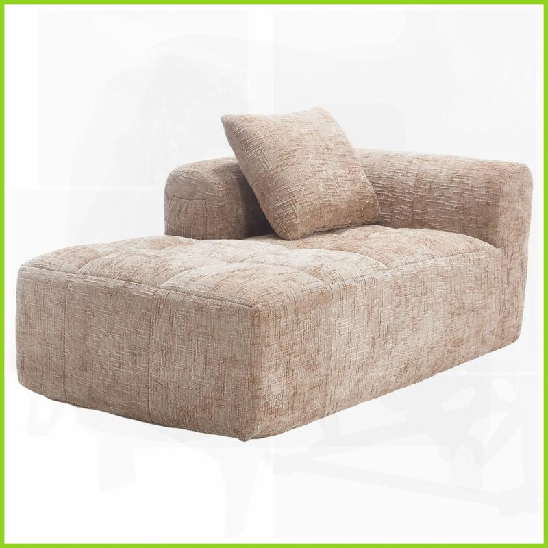 Canapé en chenille Minimalist - tissu anti-froissement Rebond rapide pour le salon et amp; Appartement, Kaki