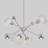 4-Light Modern Sputnik Dimmable Glass Globe Chandelier with Metal Accents