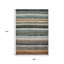 Tapis intérieur lavable rayé beige doré et taupe 9 pi x 12 pi Fairwinds