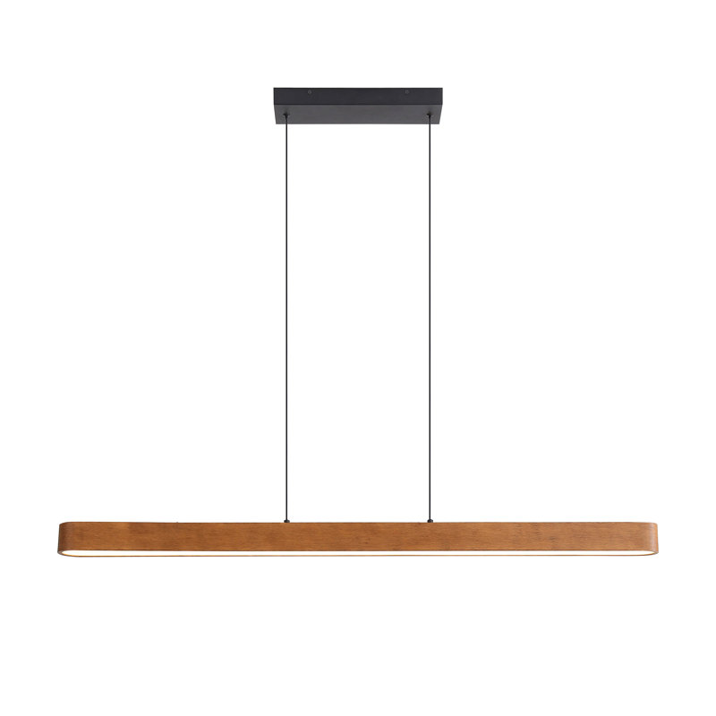 Luminaire suspendu DEL 48 po sans abat-jour Silva, Brun, Noyer