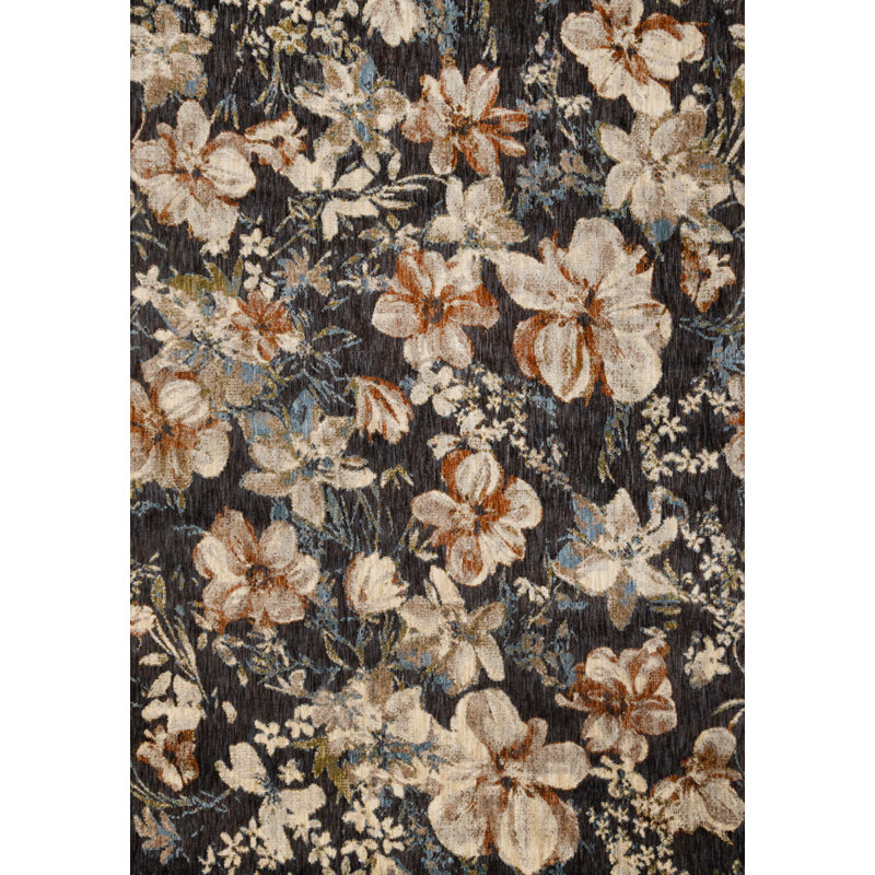 Tapis bleu tissé à la machine Patrick, 7 pi 10 po x 10 pi 6 po
