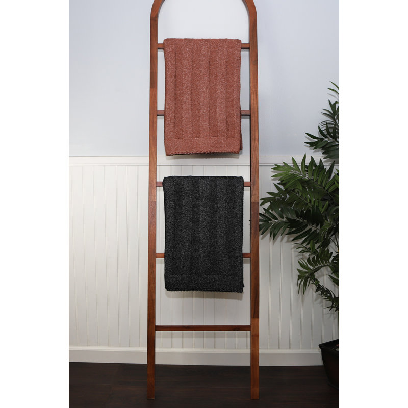 Tacoma Knitted Throw Blanket, Rust