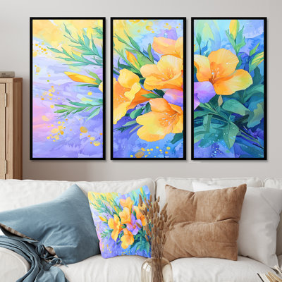 Adasyn - ensemble d'art mural iris
