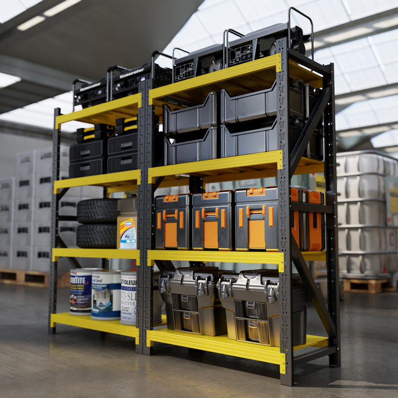 41.3"w Garage Shelving Heavy Duty,3600lbs Garage Storage 4-tier,metal Adjustable Garage Shelves,garage Organization Shelving Units For Warehouse