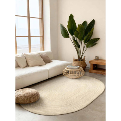 Hanse Home Rangpur - Jute Rug, Natural Rug for Living room, Bedroom, Diningroom