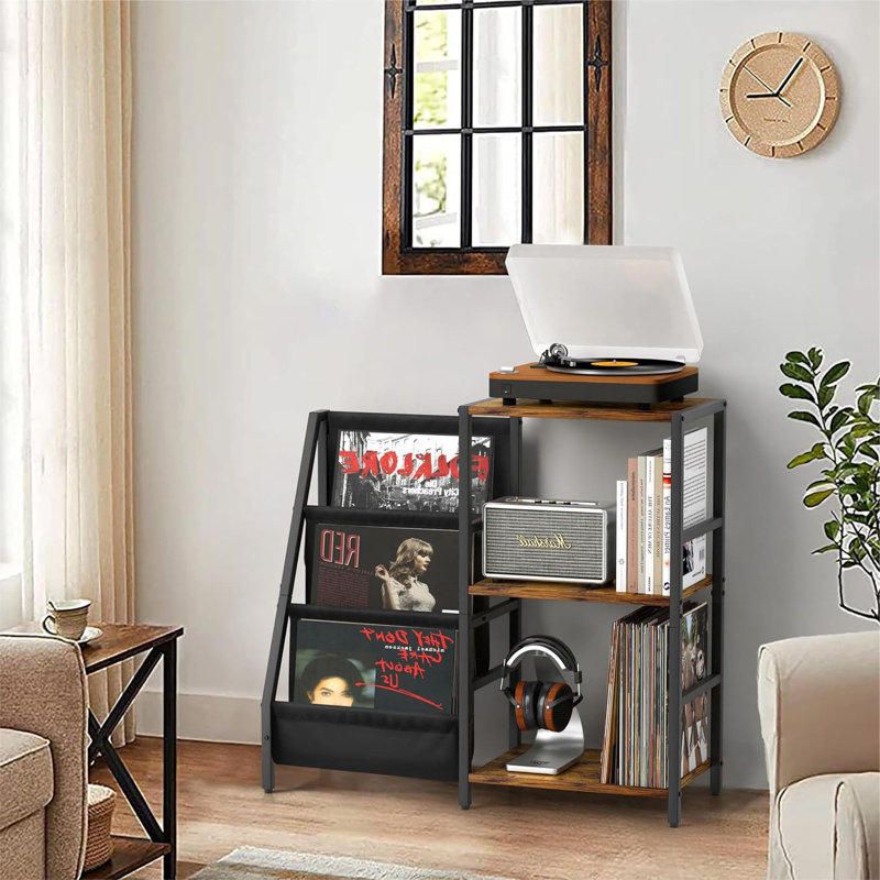 H Media Shelves, 27.20" H x 33" W x 11.80" D