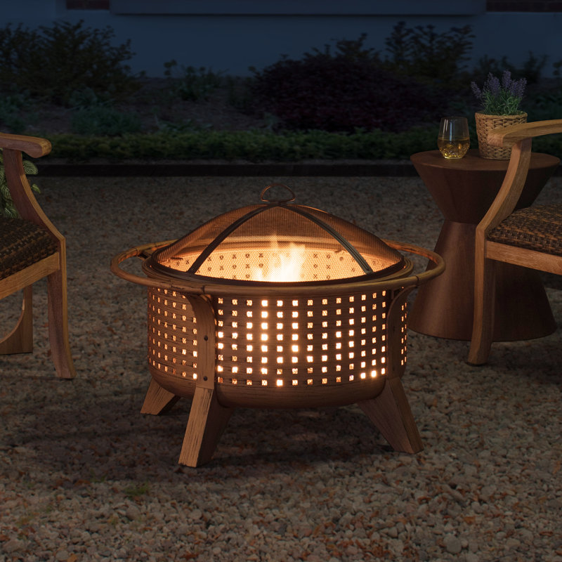 Round Steel Wood Burning Smokeless Fire Pit