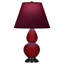 Small Double Gourd Accent Lamp - Sangria, Deep Patina Bronze - Lavender, Plum Shade-583633416-583633448
