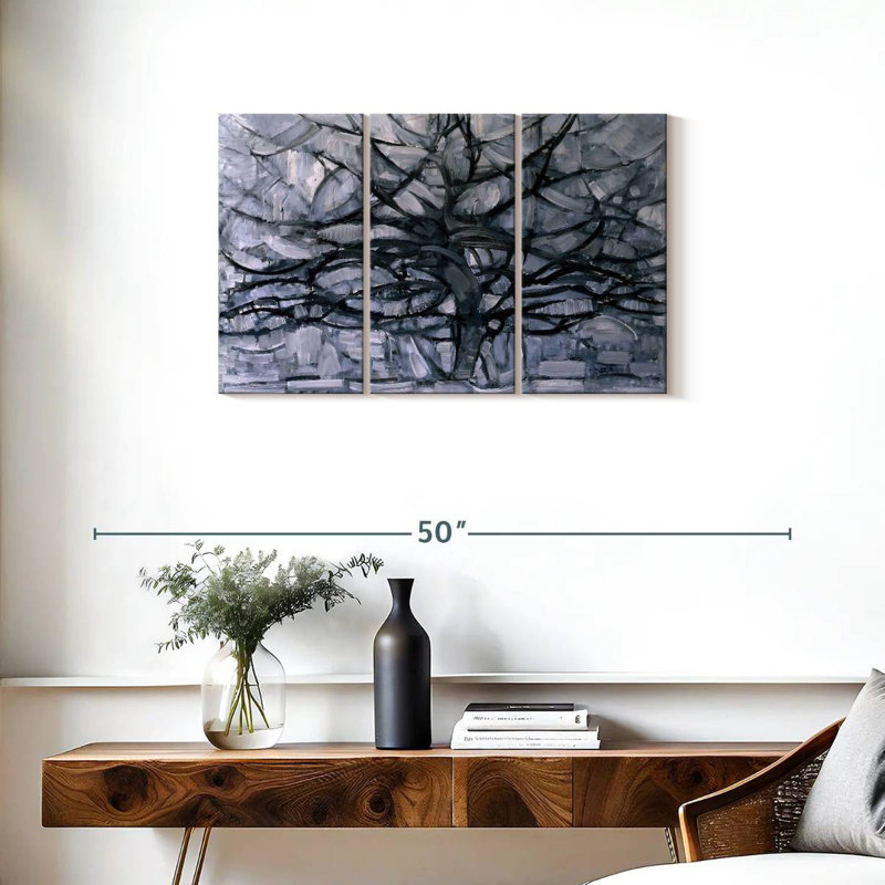 Arbre gris, H 20 po x l 33 po