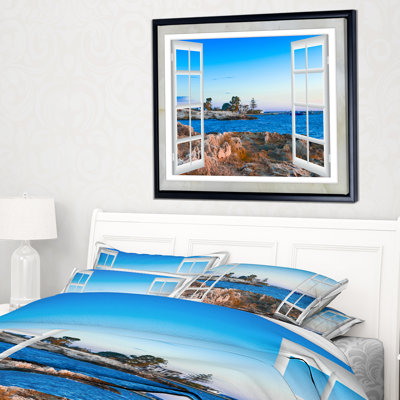 " Open Window To Blue Seashore "