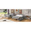 Lit superposé simple au-dessus de double gris avec construction solide et compartiments de rangement, finition, tiroirs sécurisés-1912057741