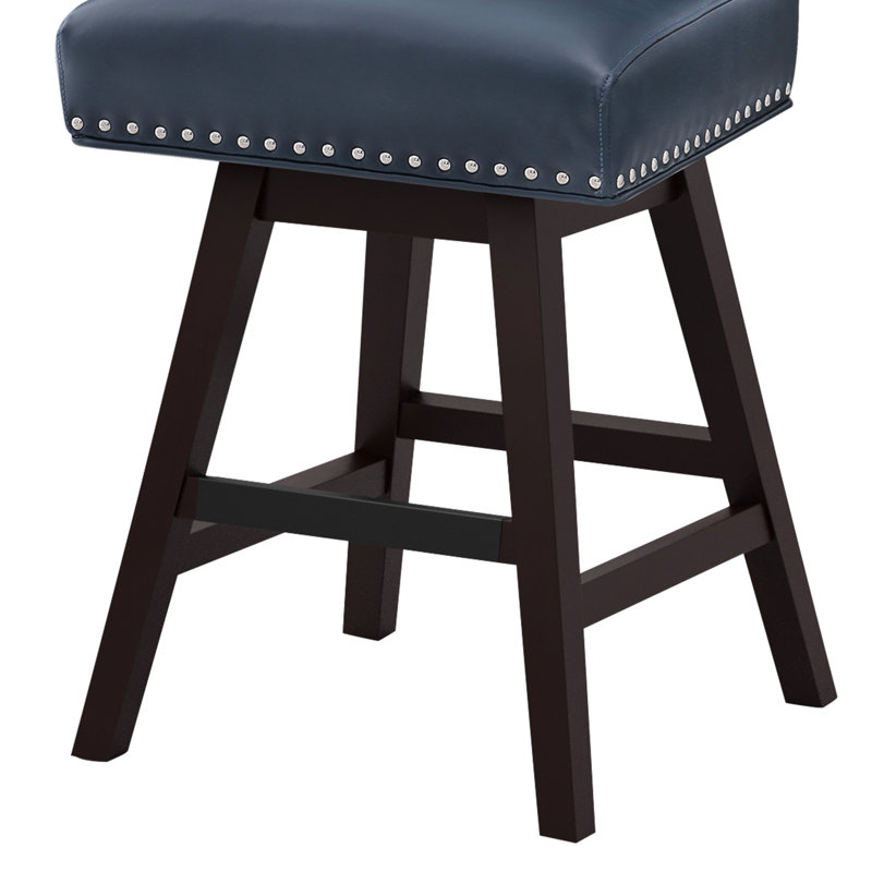 Tabouret de comptoir pivotant 25,8 po Aquetzalli, 3, Bleu marine